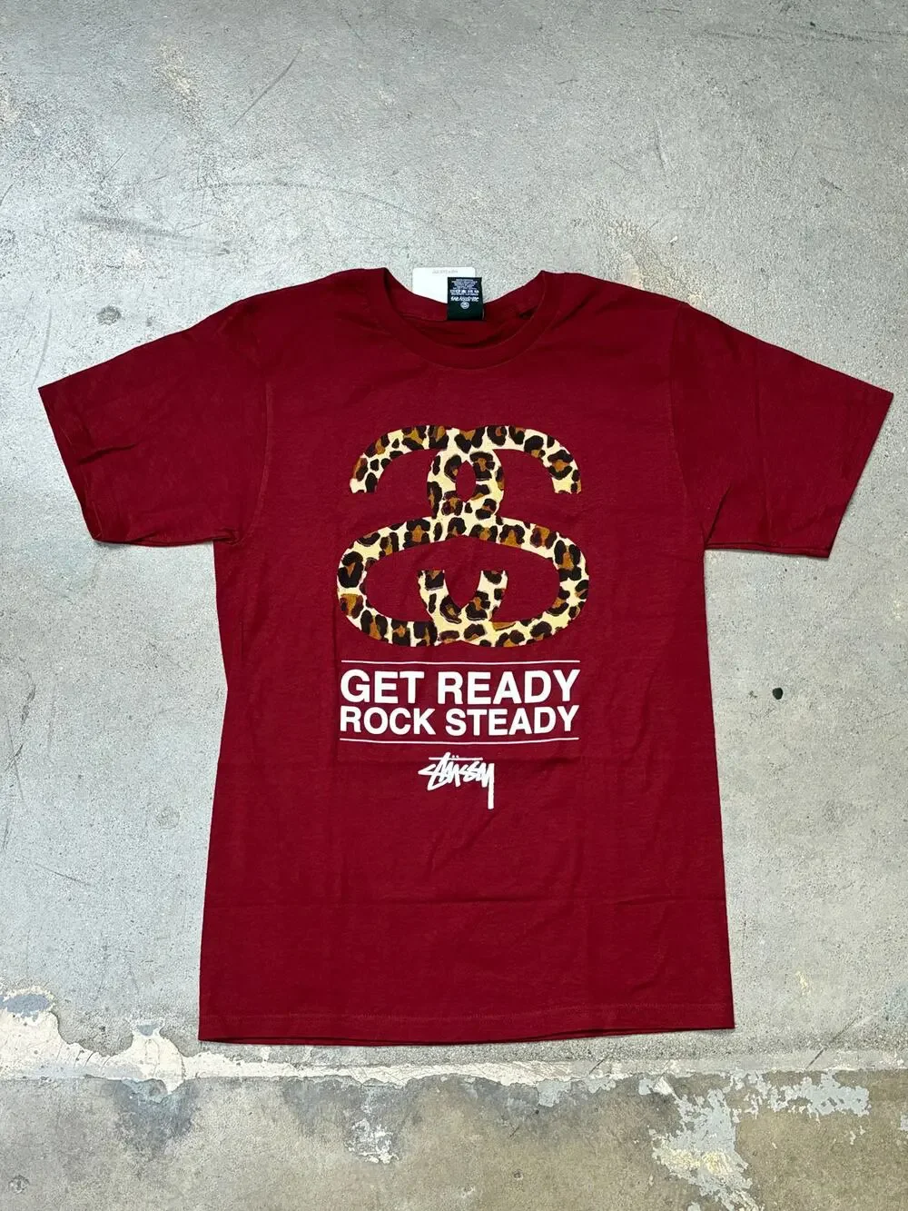 Stussy Get Ready Rock Steady Burgundy Small